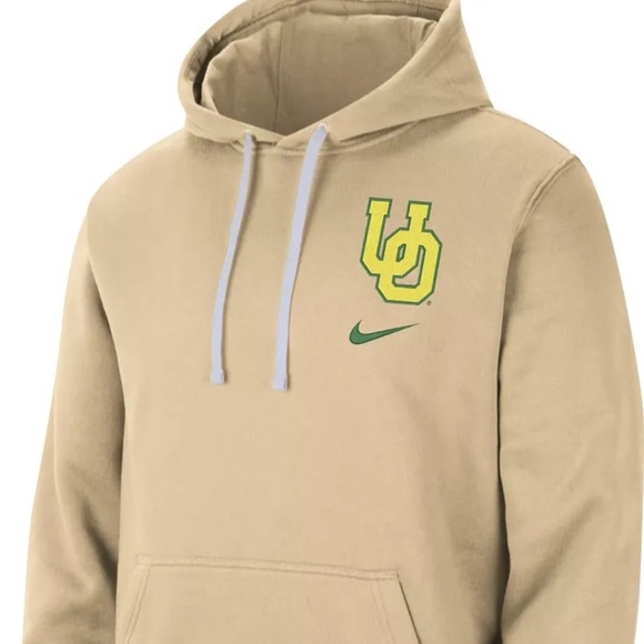 NWT men's medium nike Oregon ducks Club logo mascot retro Fleece hoodie FTBL - Picture 1 of 4
